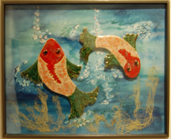 Just Swimmin' Around By Pat Anderson Mixed Media