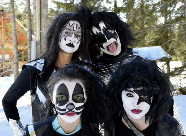 If you were at the Mount MacPherson trails on Saturday, you might have thought a KISS tribute band was in town. Cross-country skiing and rock-and-roll may seem unlikely partners, but they joined forces this year for Team Scream, the Revelstoke Nordic Club’s annual costume race. Talk about killer costumes. Jeff Wilson photo