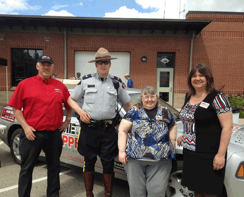 Crime Stoppers came out to show their support for our local Mounties during the detachment’s Community BBQ, held on May 14 to mark  National Police Week. From left to right are: Mark Price, coordinator, Kamloops and District Crime Stoppers; Cpl. Thomas Blakney, the detachment’s Crime Stoppers coordinator; Dorothy Bouchard, director; and Revelstoke Crime Stoppers President Teresa LeRose. Crime Stoppers provides community members with a way to anonymously supply police with information about a crime or potential crime. Tipsters always remain anonymous and are never required to testify in court. Cash rewards of up to $2,000 may be paid for information that leads to an arrest or solves a crime. Individuals who have any information that will assist the RCMP regarding a crime or possible crime are encouraged to call Crime Stoppers toll free at 1-800-222-TIPS. Crime Stoppers takes information 24 hours a day, 7 days a week. The calls are not recorded and Crime Stoppers does not have call display, guaranteeing that your identity remains anonymous. Tipsters providing information will be given a secret code number and if your tip leads to an arrest, you may earn a cash reward of up to $2,000, which can be claimed with your code number. You will never be asked to identify yourself or testify in court. Photo courtesy of Revelstoke Crime Stoppers
