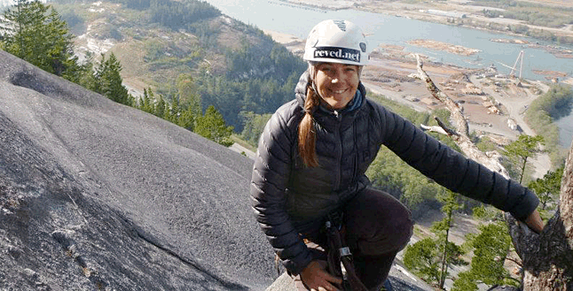 Here's a great photo of Heather doing one of the things she loves most: climbing. She was a climber long before she conceived of Reved Quarterly and still likes to ascend to the high places in our province. Photo courtesy of Heather Lea