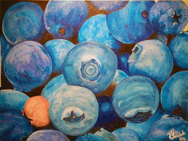 Blue. Blue, Blau By Kayla Fenwick Acrylic on Canvas