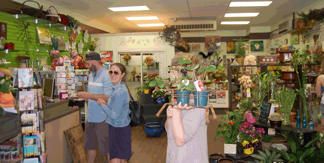 The day before Mother's Day saw some action at Revelstoke Florists. David F. Rooney photo