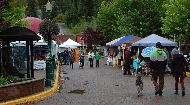 Sunday's 100 Mile Market brought out shoppers and just folks enjoying the walk downtown. David F. Rooney photo