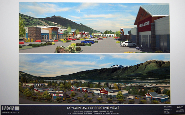 This is an artist's conception of what that mall off the Trans-Canada could look like -- if Council approves the zoning changes sough by the developer, Hall Pacific. Image courtesy of Hall Pacific