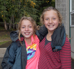 Many students at Columbia Park Elementary, like Karlie and MaKenna, are excited by the relaxed dress code. Please click on the image to see a larger version. Haley Callaghan photo