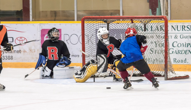 The goalies are already looking fresh with cat-like reflexes, and some players can really launch the puck. It’s set to be a great season for the RMHA. There will be a Novice Tournament on the weekend of November 21-22. Jason Portras photo