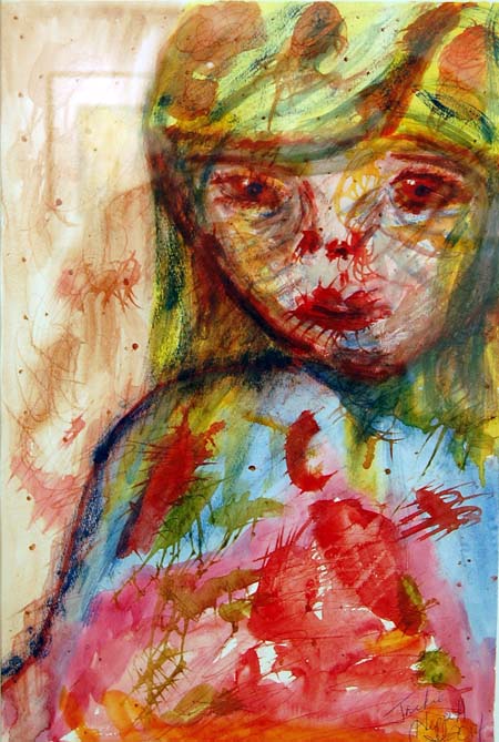 Girl in Colour By Jackie Rose Watercolour