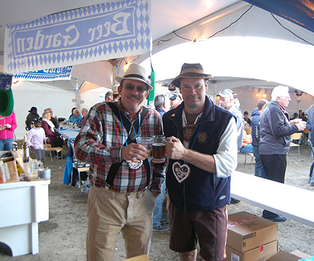 And what's Octoberfest without beer? It wouldn't be authentic, that's what! These, ah, dapper dudes may lack lederhosen but they were certainly upholding the spirit of the event. David F. Rooney photo