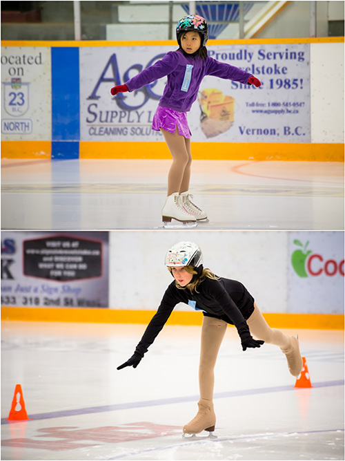 New to competitions, Lia Morrow and Samantha Baglee were the first skaters to take the ice in the Emerald Skills group. They were both adorable. Jason Portras photo