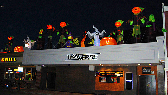 Halloween spooks are filling the skyline over the Traverse Night Club, scene of Team Gloria's 9th Annual Halloween Spooktacular Party on October 30 and 31. Team Gloria is also holding a Halloween Trick or Treat Party for kids at the Traverse from 4 pm until 7 pm both nights before the adult creatures start howling at the moon. David F. Rooney photo