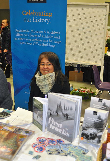 Harumi Sakiyama tended the Museum & Archives table at the No Host Bazaar with a gentle smile for everyone. David F. Rooney photo