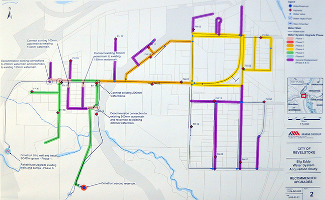 This map shows the extent of the work that needs to be done in the Big Eddy. Image courtesy of the City of Revelstoke