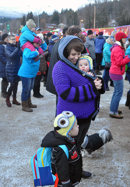 Krystal Fitzmaurice brought her kids, three-year-old Ollie and three-month-plod Sebastian, do to the Holiday Train. They were suitably wide-eyed at all the excitement. Don't you just love their headgear? David F. Rooney photo