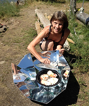Laura Stovel is especially interested in solar energy. During this trip back to Southern Africa she hopes to learn how people are tapping into the sun’s energy to provide light, electricity and, potentially, to cook. Last year, Laura made her own solar cooker as part of an experiment in off-the-grid living. Photo courtesy of Laura Stovel