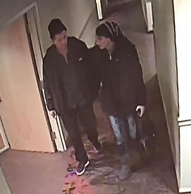 Here's another view of the suspects. Surveillance video frame courtesy of Revelstoke Crime Stoppers and the RCMP