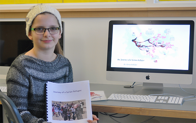 BVE Grade 6 teacher Catherine Lavelle was so impressed by student Alyssa Bollefer's class presentation about the Syrian refugee issue that she contacted me to ask if The Current might be interested in sharing the 11-year-old's presentation with its readers. David F. Rooney video