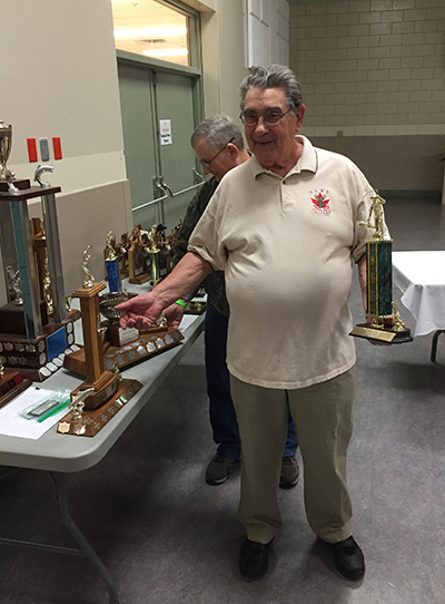 Clancy Boettger took the first-place seniors' award for the largest dolly with a 17 lb 4 oz fish. Clancy also picked up th4 Herbert Mayer Memorial trophy for the largest dolly. David F. Rooney photo