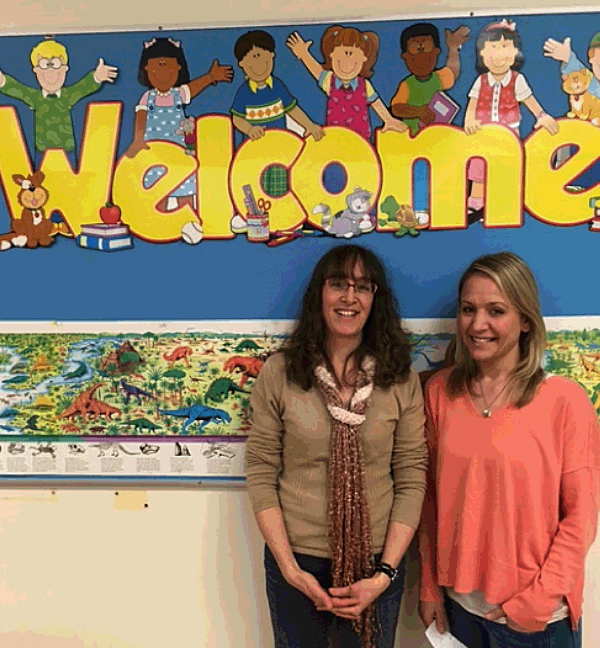Rosetta Bernava and Monica Degerness in their classroom at Red Wagon Preschool. Photo by Amelie Delesalle