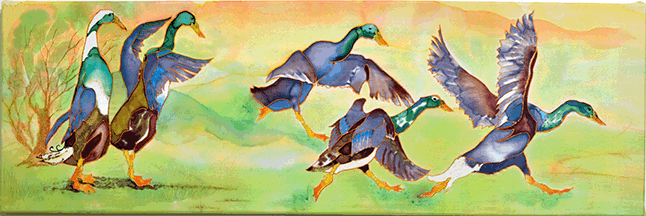 These delightful and oh-so-gentle ducks by the Diane Winingder captured my heart and confirm my conviction that she is one of the best painters in the city. David F. Rooney photo