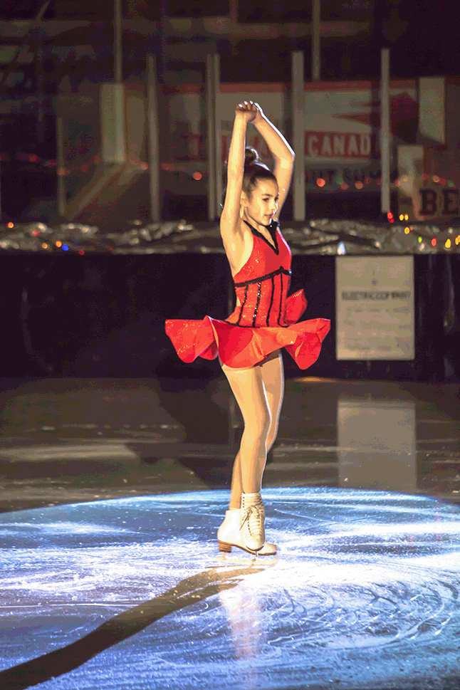 Samantha steps out and performs an upright spin in perform her solo. Jason Portras photo