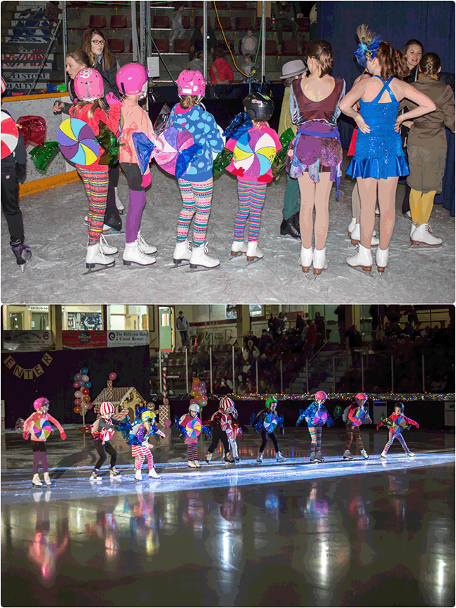 The Canskate kids skate as the game of Candyland, led by Laura Hijano Ross. Jason Portras photo