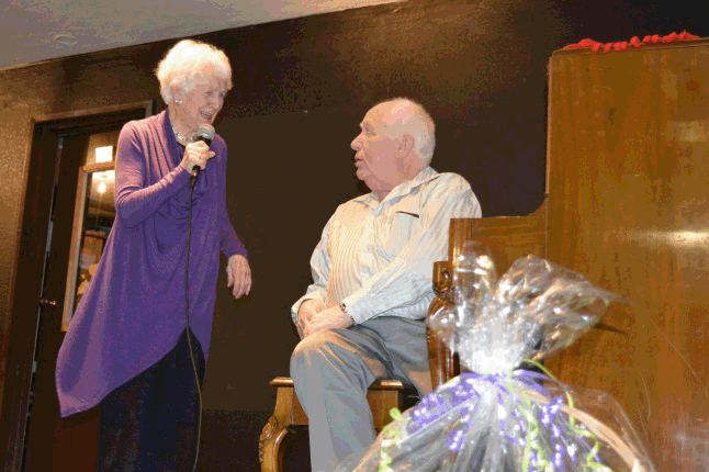 Pianist Marvin Dickau and singer Joyce MacLean delighted the audience with tunes from Broadway. Laura Stovel photo