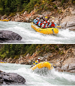 The conflict between rafting companies outraged by the Canadian Pacific Railway’s decision to bar them access to key portions of the Kicking Horse River near Golden is echoing far beyond the river canyon’s walls. Chris Thompson photo courtesy of Glacier Rafting