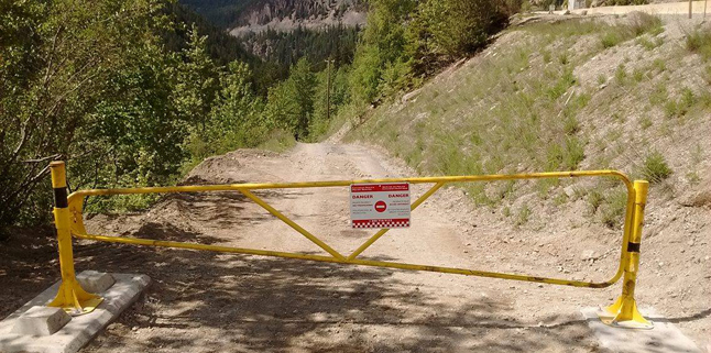 After weeks of patience, and now significant loss of revenue, rafting companies in Golden are no longer willing to remain silent about what they say is the CPR's decision to renege on an April 22 agreement that should have allowed them access to the Kicking Horse River's Lower Canyon. Instead, the corporate giant installed a gate barring them from a key location. Photo courtesy of the Kicking Horse River Outfitters' Association