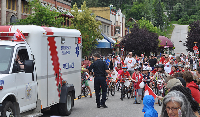 The BC Ambulance Service was the penultimate agency participating in the parade. David F. Rooney photo