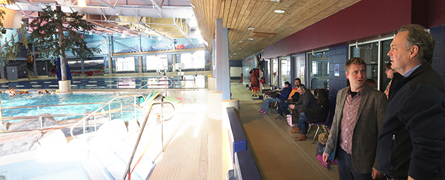 Taft was very impressed with the Community Centre and the Aquatic Centre. Invermere, the town of which he is mayor, doesn't have anything like it. David F. Rooney photo