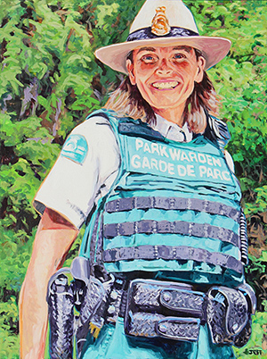 Ranger Sharon By Jeff Wilson Acrylic 40x30 inches Please click on this image to view it in a larger format.
