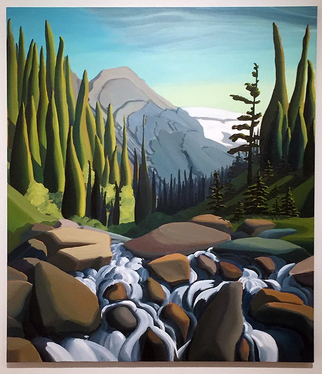 Dazzling Descent — Asulkan Valley By Valerie Speer Acrylic on canvas