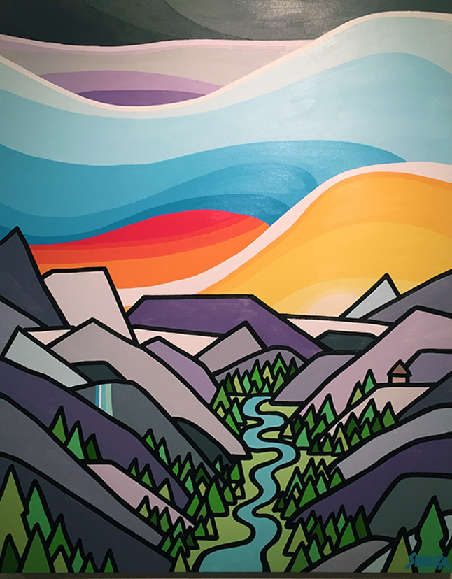 Asulkan Valley By Leanne Spanza Acrylic on canvas