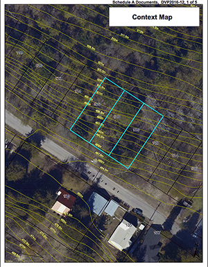 The steep grade of the west-facing slope makes the variance necessary. Image courtesy of the City of Revelstoke